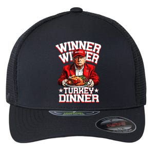 Funny Trump Winner Winner Turkey Dinner Thanksgiving Apparel Flexfit Unipanel Trucker Cap