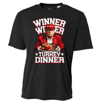 Funny Trump Winner Winner Turkey Dinner Thanksgiving Apparel Cooling Performance Crew T-Shirt