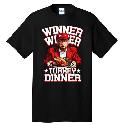 Funny Trump Winner Winner Turkey Dinner Thanksgiving Apparel Tall T-Shirt