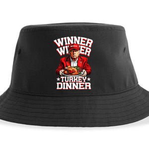 Funny Trump Winner Winner Turkey Dinner Thanksgiving Apparel Sustainable Bucket Hat