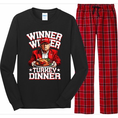 Funny Trump Winner Winner Turkey Dinner Thanksgiving Apparel Long Sleeve Pajama Set