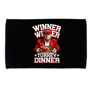 Funny Trump Winner Winner Turkey Dinner Thanksgiving Apparel Microfiber Hand Towel