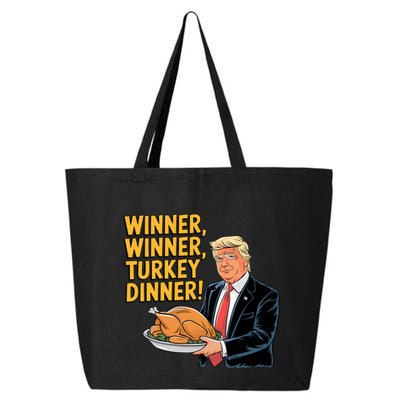 Funny Trump Winner Winner Turkey Dinner Thanksgiving Gift 25L Jumbo Tote