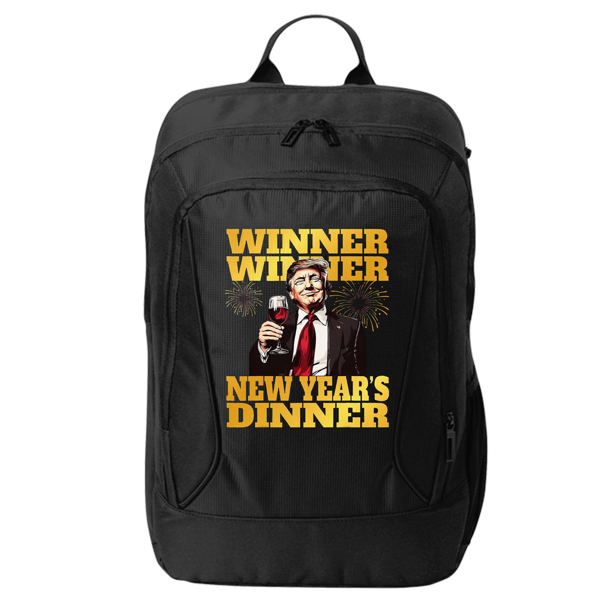 Funny Trump Winner YearS Dinner Trump Drinking Wine City Backpack