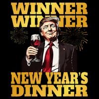 Funny Trump Winner YearS Dinner Trump Drinking Wine Women's Crop Top Tee