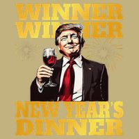 Funny Trump Winner YearS Dinner Trump Drinking Wine Cooling Performance Crew T-Shirt