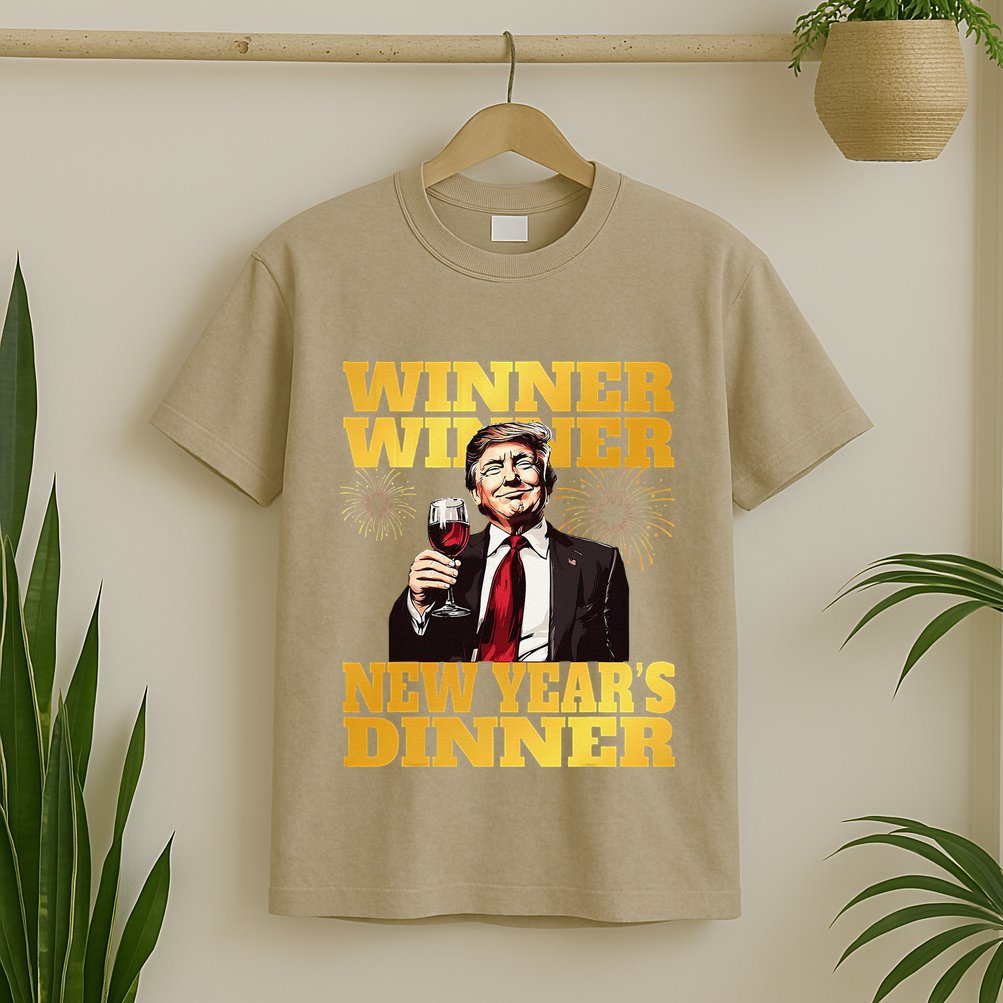 Funny Trump Winner YearS Dinner Trump Drinking Wine T-Shirt