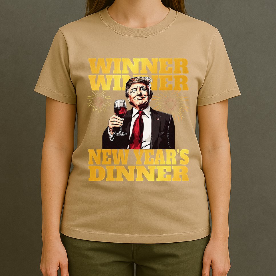 Funny Trump Winner YearS Dinner Trump Drinking Wine T-Shirt