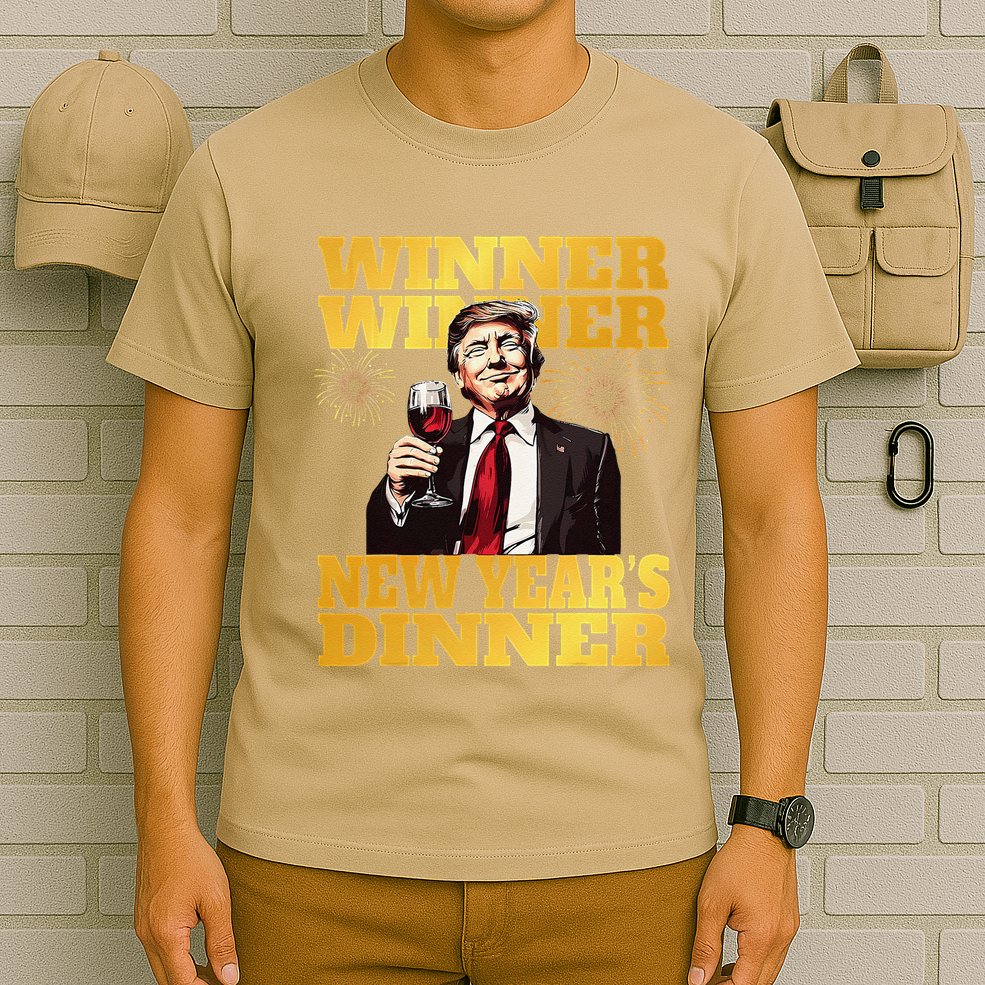 Funny Trump Winner YearS Dinner Trump Drinking Wine T-Shirt