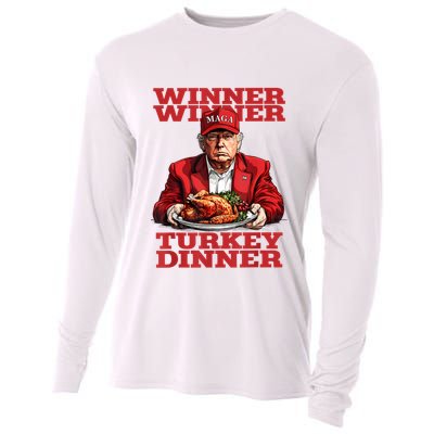 Funny Trump Winner Turkey Dinner Thanksgiving DaddyS Home Cooling Performance Long Sleeve Crew