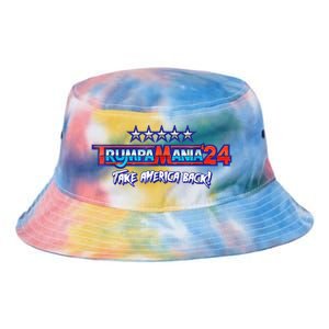 Funny Trump Wrestling Meme Fake News Trumpamania Take America Back Tie Dye Newport Bucket Hat