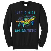 Funny Turtle Watercolor Sea Ocean Art Lovers Girl Sweatshirt