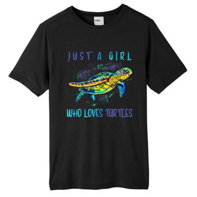 Funny Turtle Watercolor Sea Ocean Art Lovers Girl Tall Fusion ChromaSoft Performance T-Shirt