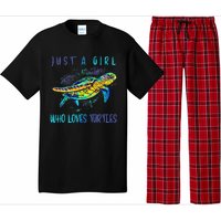 Funny Turtle Watercolor Sea Ocean Art Lovers Girl Pajama Set