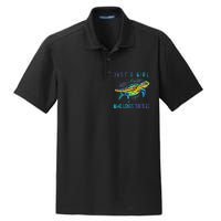 Funny Turtle Watercolor Sea Ocean Art Lovers Girl Dry Zone Grid Polo