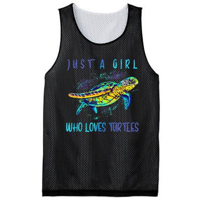 Funny Turtle Watercolor Sea Ocean Art Lovers Girl Mesh Reversible Basketball Jersey Tank