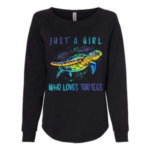 Funny Turtle Watercolor Sea Ocean Art Lovers Girl Womens California Wash Sweatshirt