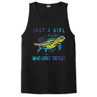 Funny Turtle Watercolor Sea Ocean Art Lovers Girl PosiCharge Competitor Tank