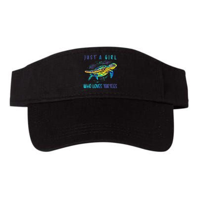 Funny Turtle Watercolor Sea Ocean Art Lovers Girl Valucap Bio-Washed Visor