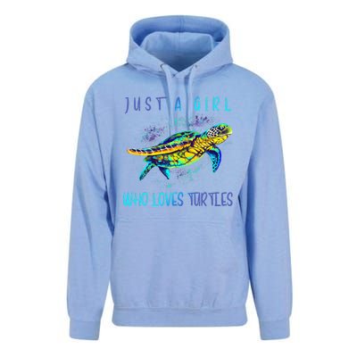 Funny Turtle Watercolor Sea Ocean Art Lovers Girl Unisex Surf Hoodie