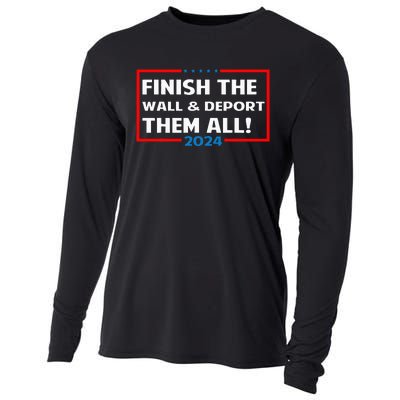 Finish The Wall Deport Them All 2024 Cooling Performance Long Sleeve Crew