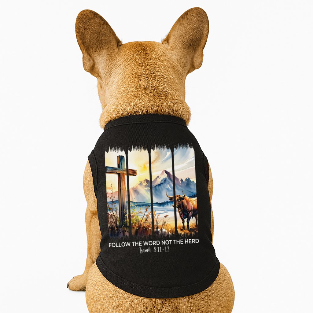 Follow The Word Not The Herd Christian Women Faith Bible Doggie Tank