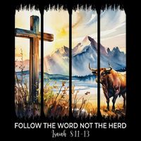 Follow The Word Not The Herd Christian Women Faith Bible V-Neck T-Shirt