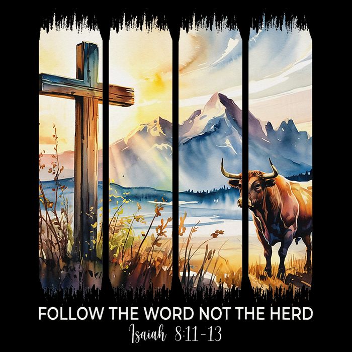 Follow The Word Not The Herd Christian Women Faith Bible V-Neck T-Shirt