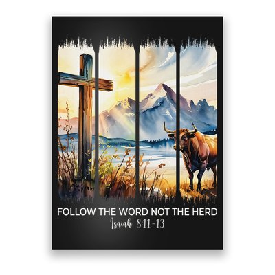Follow The Word Not The Herd Christian Women Faith Bible Poster