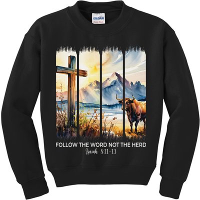 Follow The Word Not The Herd Christian Women Faith Bible Kids Sweatshirt