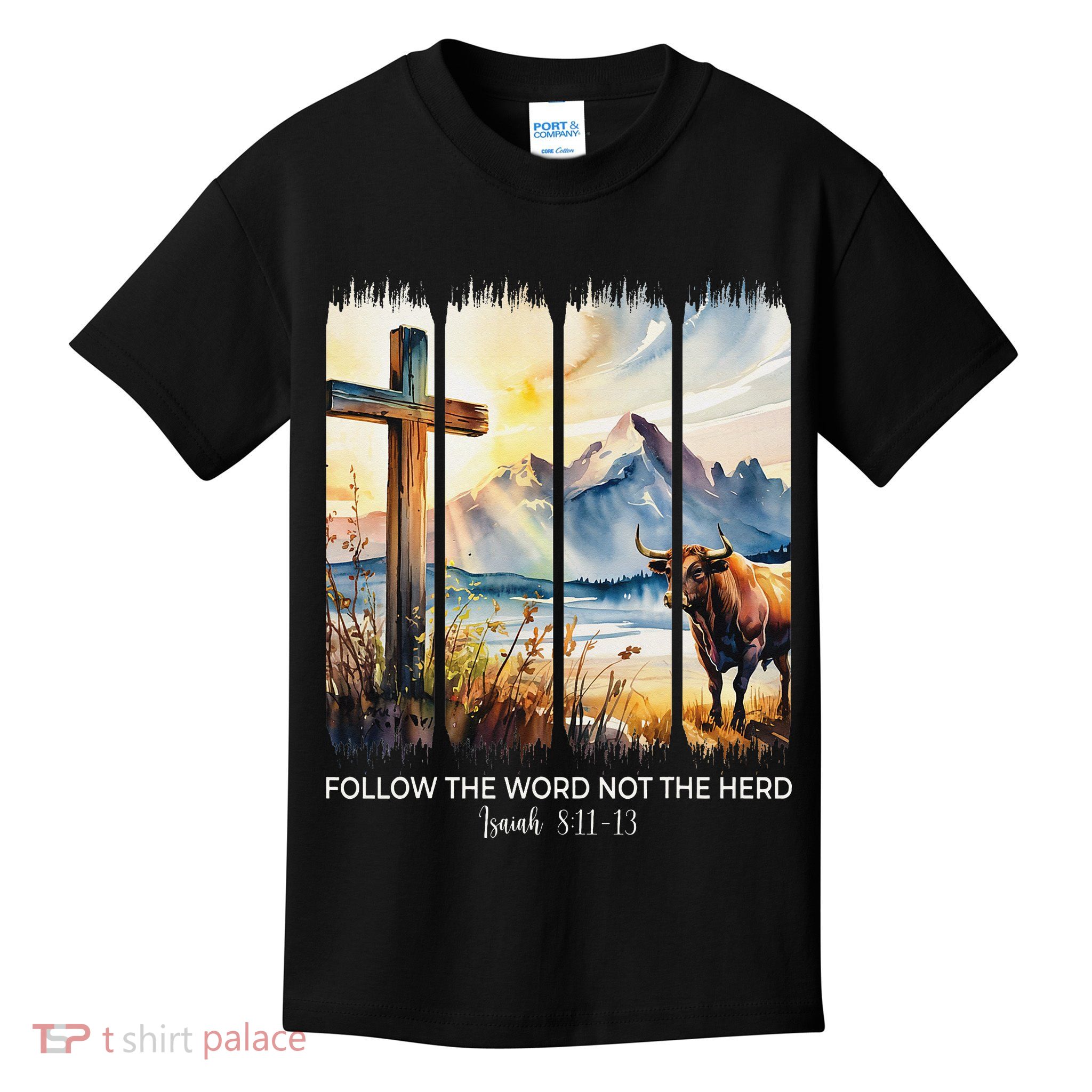 Follow The Word Not The Herd Christian Women Faith Bible Kids T-Shirt