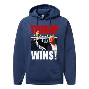 Funny! Trump Won! I Told You Trump Would Win! Trump Won Performance Fleece Hoodie