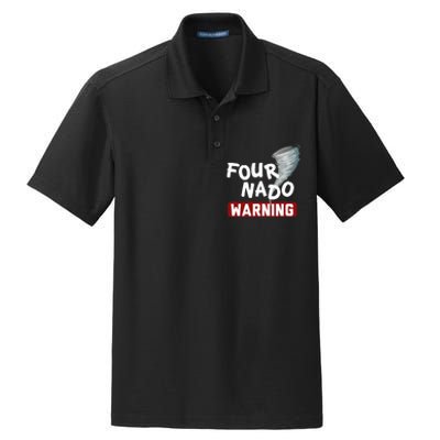 Fournado Tornado Watcher Chaser Birthday Dry Zone Grid Polo