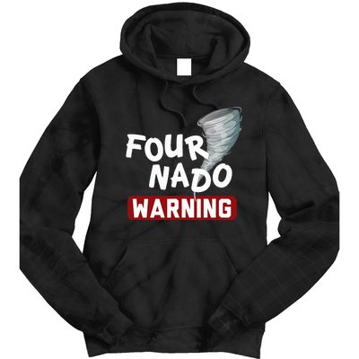 Fournado Tornado Watcher Chaser Birthday Tie Dye Hoodie