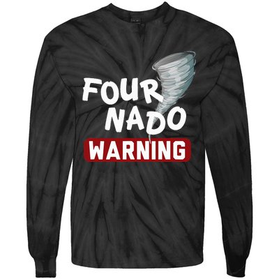 Fournado Tornado Watcher Chaser Birthday Tie-Dye Long Sleeve Shirt