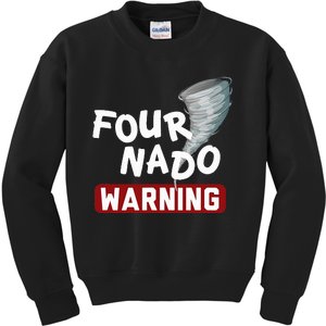 Fournado Tornado Watcher Chaser Birthday Kids Sweatshirt