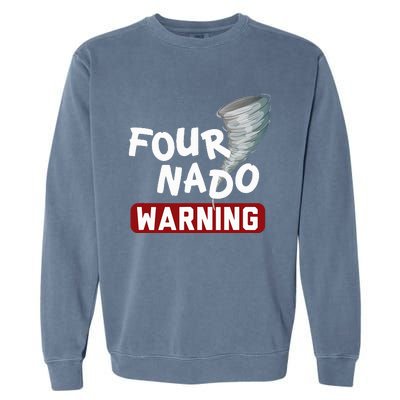 Fournado Tornado Watcher Chaser Birthday Garment-Dyed Sweatshirt