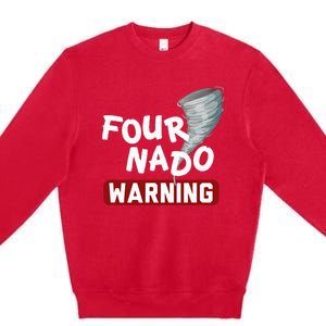 Fournado Tornado Watcher Chaser Birthday Premium Crewneck Sweatshirt