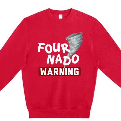 Fournado Tornado Watcher Chaser Birthday Premium Crewneck Sweatshirt