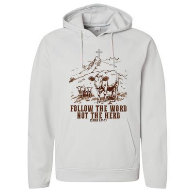 Follow The Word Not The Herd Performance Fleece Hoodie