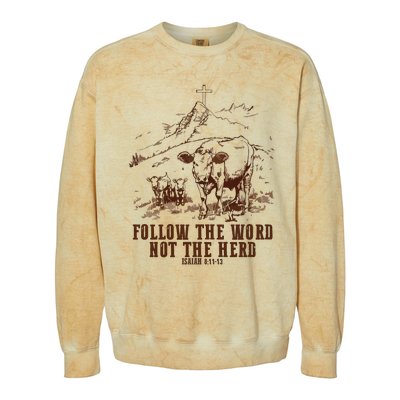 Follow The Word Not The Herd Colorblast Crewneck Sweatshirt