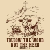 Follow The Word Not The Herd Drawstring Bag