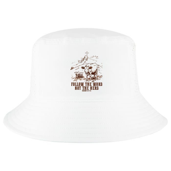 Follow The Word Not The Herd Cool Comfort Performance Bucket Hat