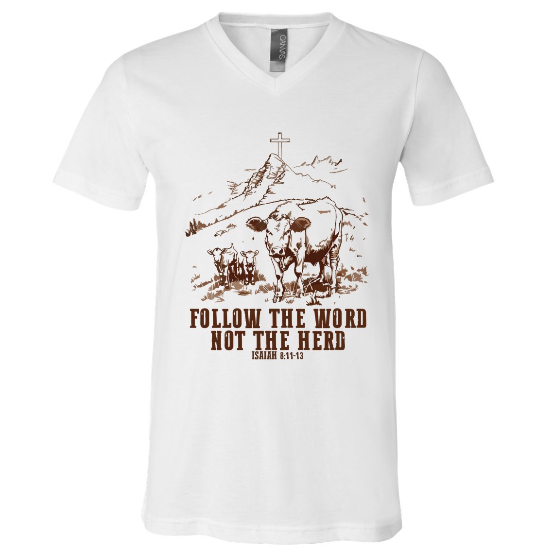 Follow The Word Not The Herd V-Neck T-Shirt