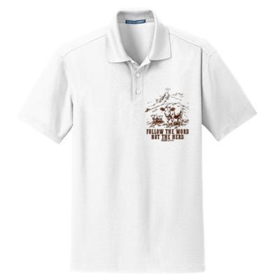 Follow The Word Not The Herd Dry Zone Grid Polo