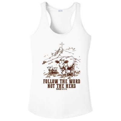 Follow The Word Not The Herd Ladies PosiCharge Competitor Racerback Tank