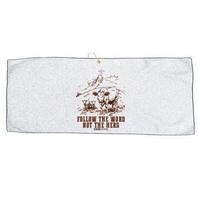 Follow The Word Not The Herd Large Microfiber Waffle Golf Towel