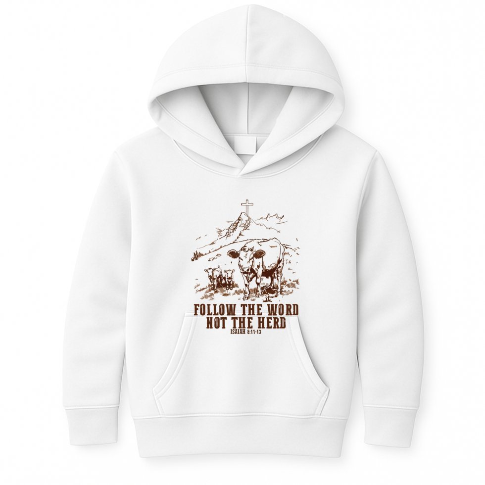 Follow The Word Not The Herd Kids Hoodie