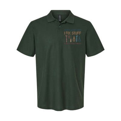 Funny That's What I Do I Fix Stuff And I Know Things Designs Softstyle Adult Sport Polo