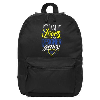 Family T21 World Down Syndrome Awareness Day 16 in Basic Backpack